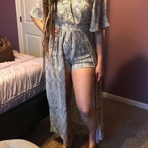 Chelsea & Violet Split Maxi Romper Dress